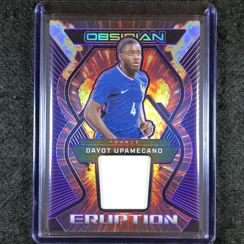 2023-24 Obsidian Soccer DAYOT UPAMECANO Eruption Jersey Relic Purple 33/50