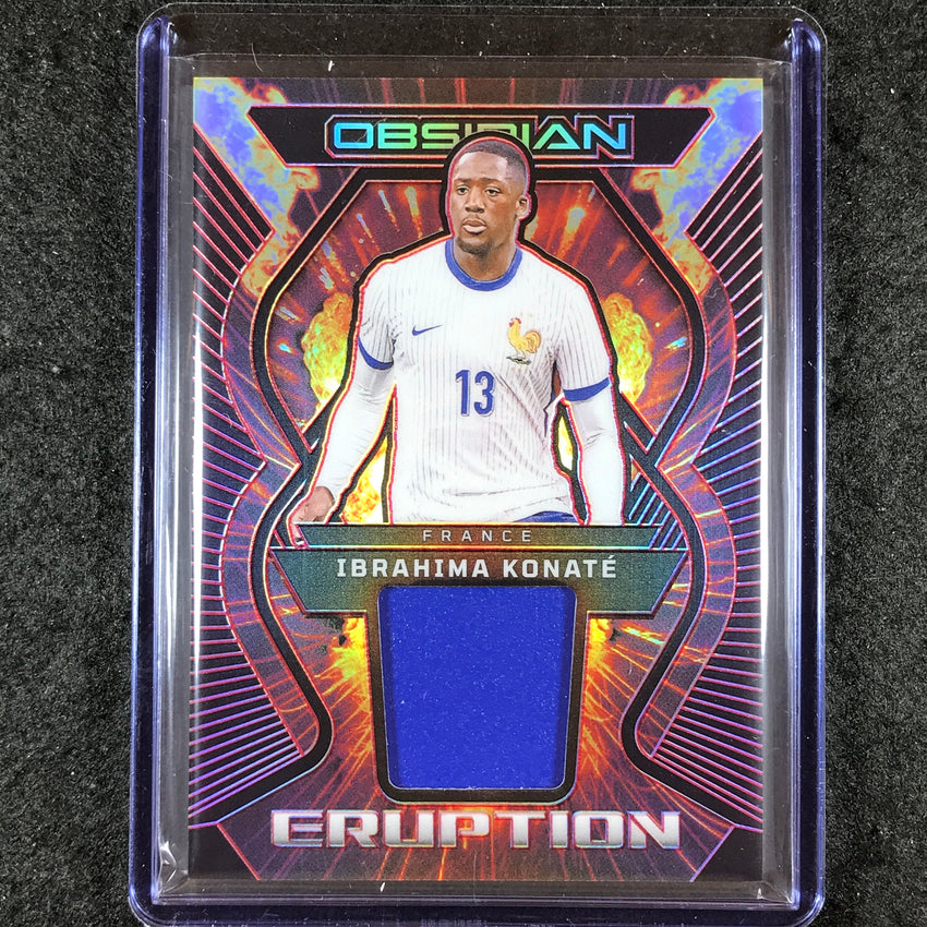 2023-24 Obsidian Soccer IBRAHIMA KONATE Eruption Jersey Relic Red Electric 15/25