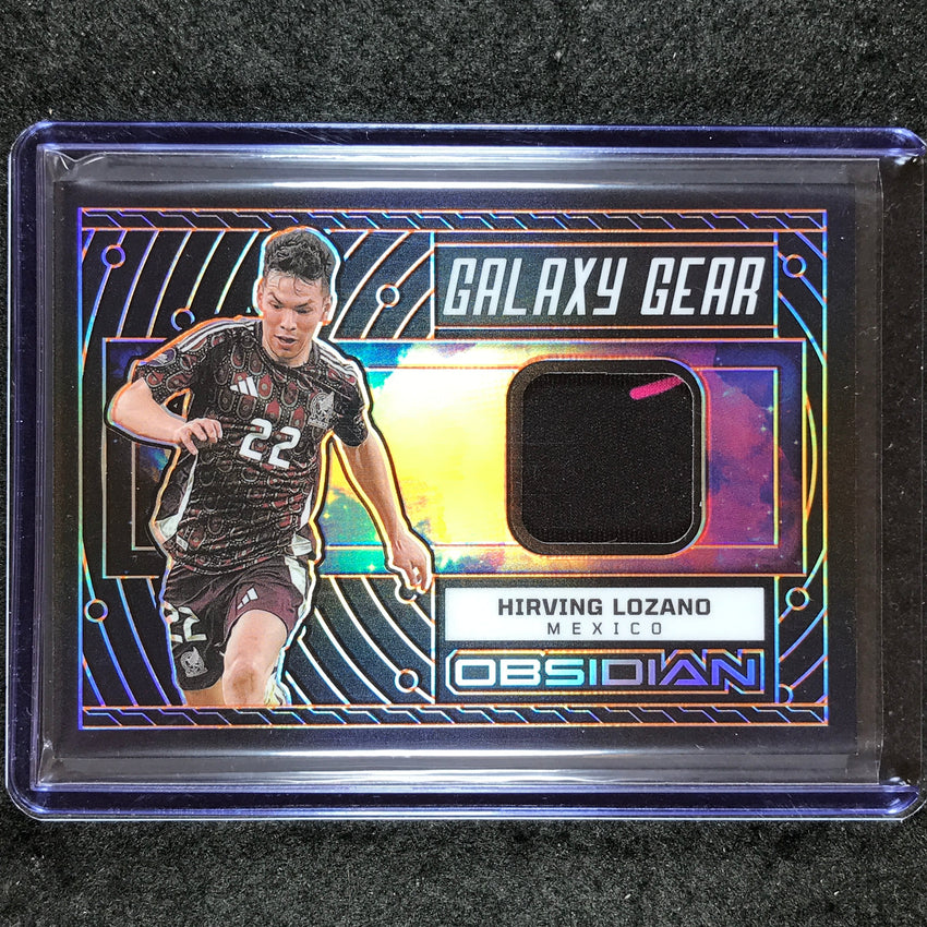 2023-24 Obsidian Soccer HIRVING LOZANO Galaxy Gear Jersey Relic Orange 28/99