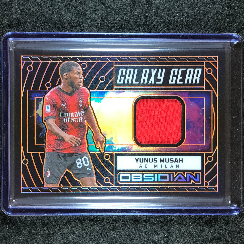 2023-24 Obsidian Soccer YUNUS MUSAH Galaxy Gear Jersey Relic Orange 83/99