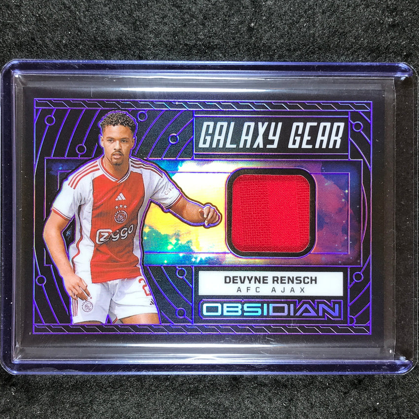 2023-24 Obsidian Soccer DEVYNE RENSCH Galaxy Gear Jersey Relic Purple 42/50