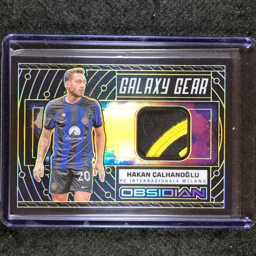 2023-24 Obsidian Soccer HAKAN CALHANOGLU Galaxy Gear Patch Relic Yellow 7/7