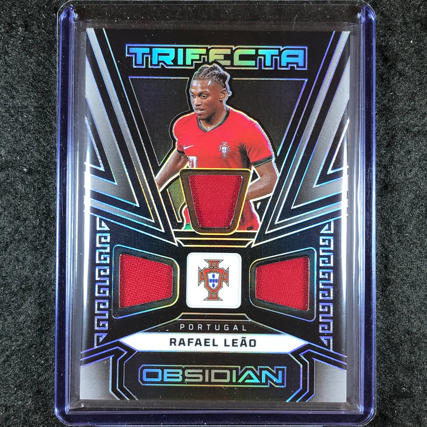 2023-24 Obsidian Soccer RAFAEL LEAO Trifecta Material Jersey Relic 197/199