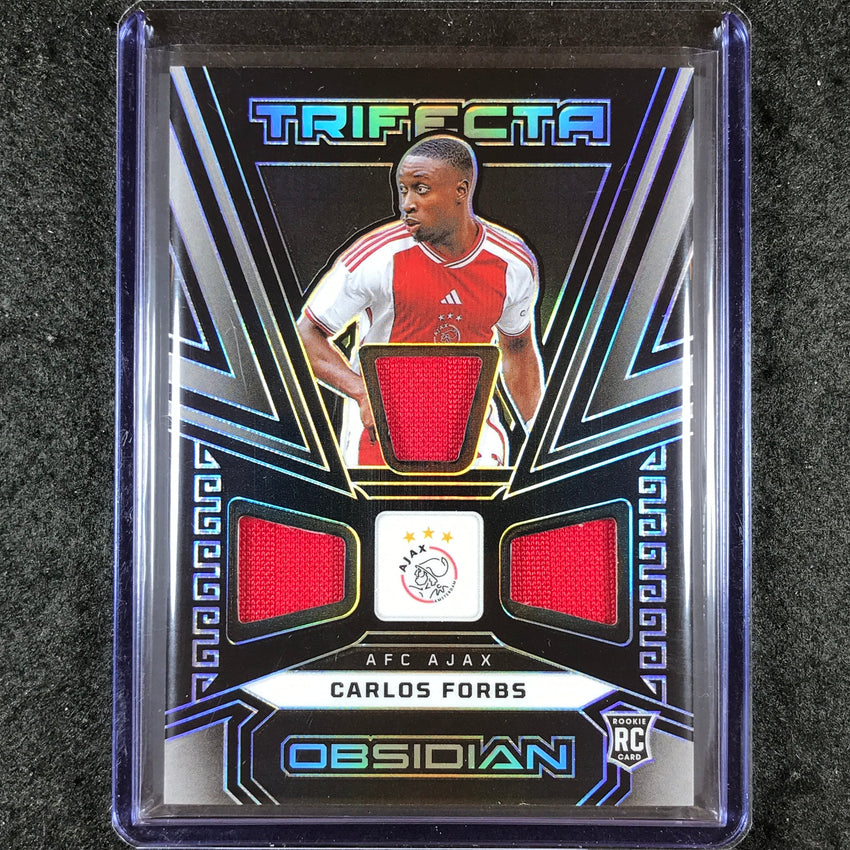 2023-24 Obsidian Soccer CARLOS FORBS Trifecta Material Rookie Jersey 185/199
