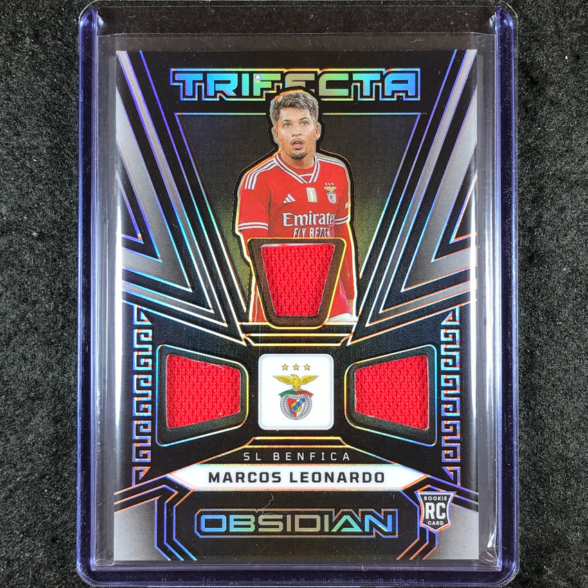2023-24 Obsidian Soccer MARCOS LEONARDO Trifecta Material Rookie Jersey 62/99