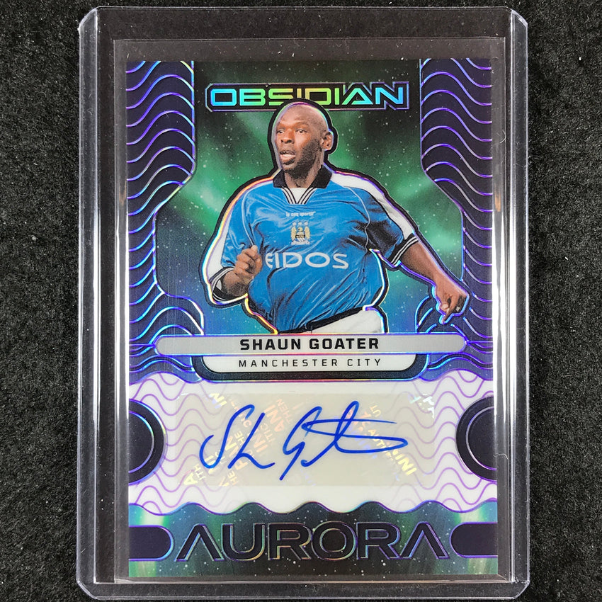 2023-24 Obsidian Soccer SHAUN GOATER Aurora Autographs Purple Electric 23/50