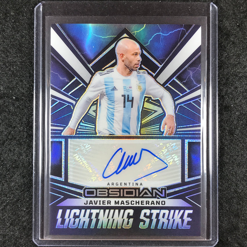2023-24 Obsidian Soccer JAVIER MASCHERANO Lightning Strike Auto Base 43/199
