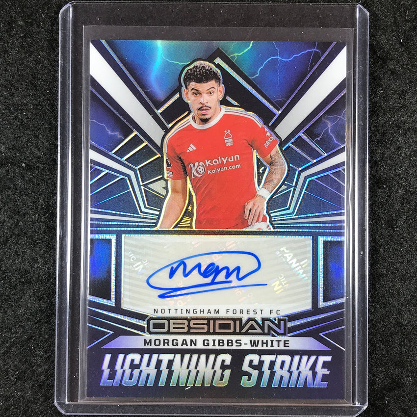 2023-24 Obsidian Soccer MORGAN GIBBS-WHITE Lightning Strike Auto Base 7/75