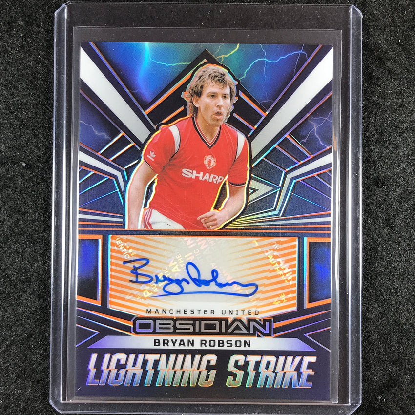 2023-24 Obsidian Soccer BRYAN ROBSON Lightning Strike Auto Orange Electric 1/99