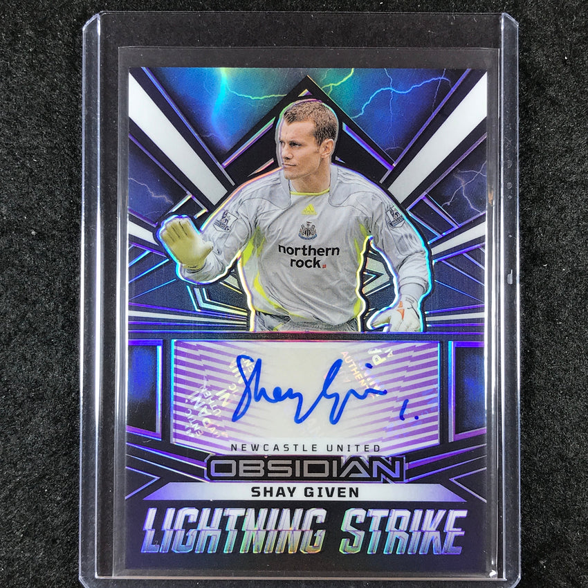 2023-24 Obsidian Soccer SHAY GIVEN Lightning Strike Auto Purple Electric 9/50