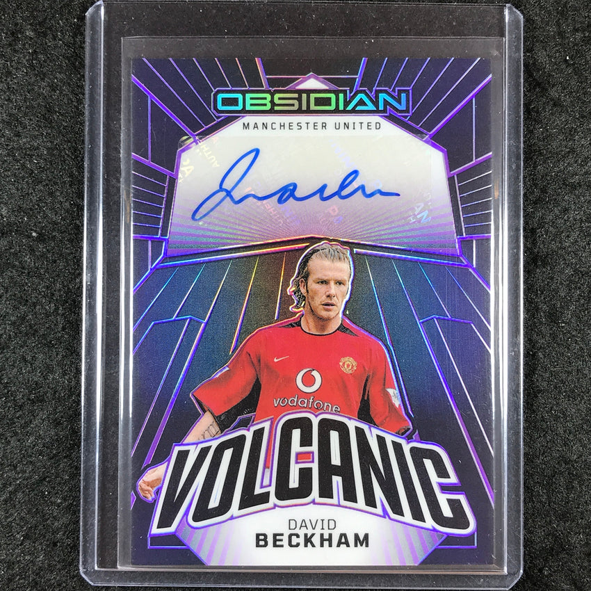 2023-24 Obsidian Soccer DAVID BECKHAM Volcanic Auto Purple Electric 1/20