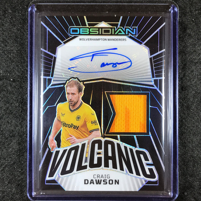 2023-24 Obsidian Soccer CRAIG DAWSON Volcanic Material Jersey Auto Base 169/199