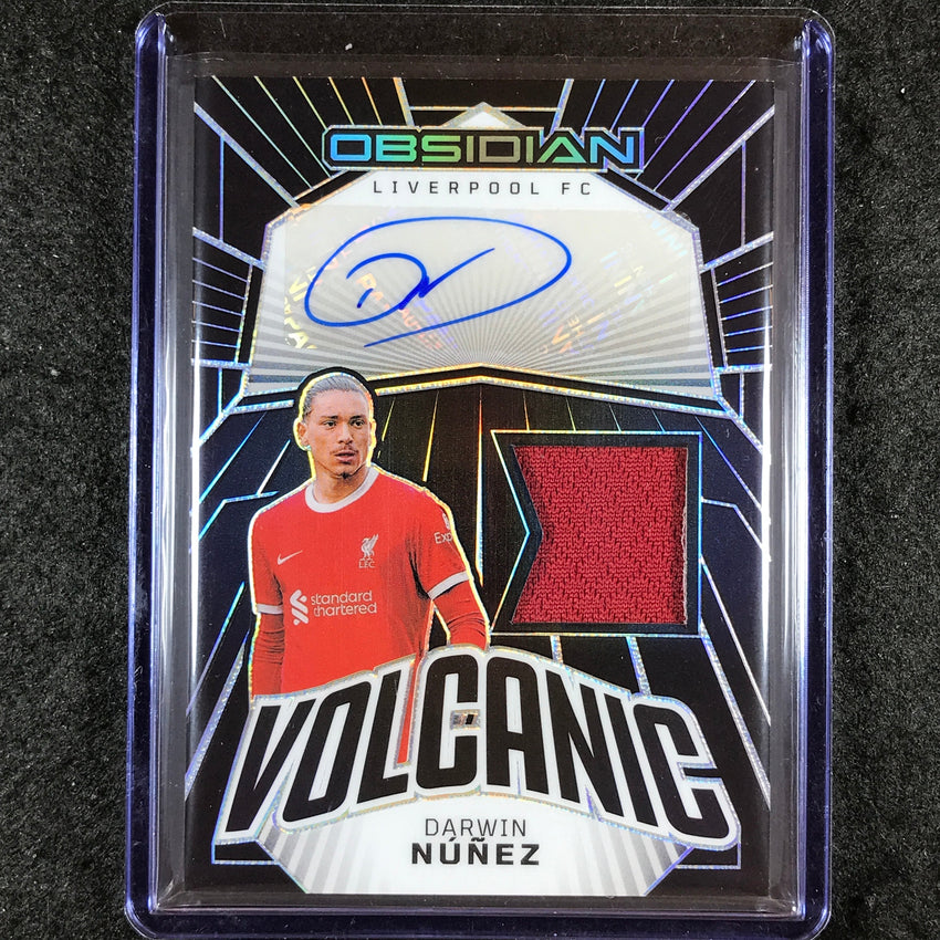 2023-24 Obsidian Soccer DARWIN NUNEZ Volcanic Material Jersey Auto Base 156/199