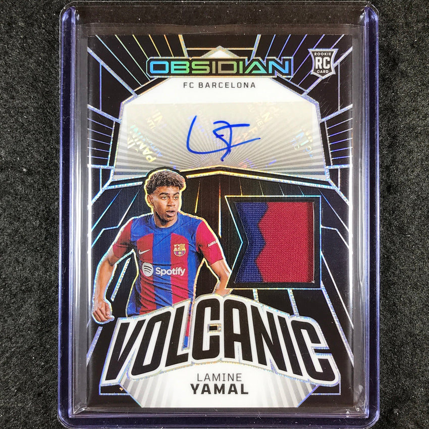 2023-24 Obsidian Soccer LAMINE YAMAL Volcanic Material Rookie Auto 106/199