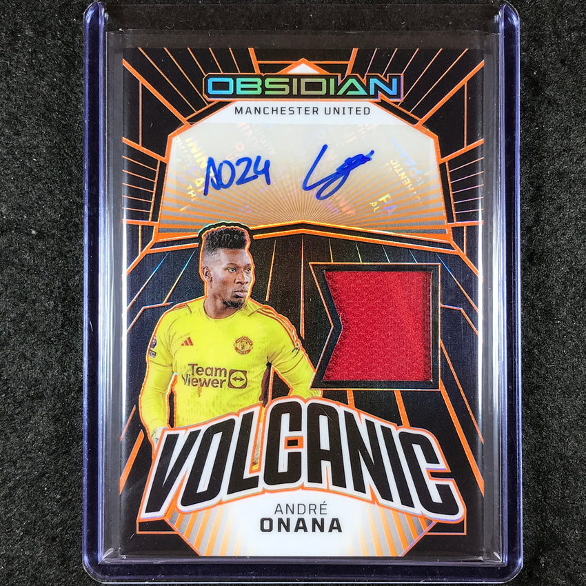 2023-24 Obsidian Soccer ANDRE ONANA Volcanic Material Jersey Auto Orange 5/99