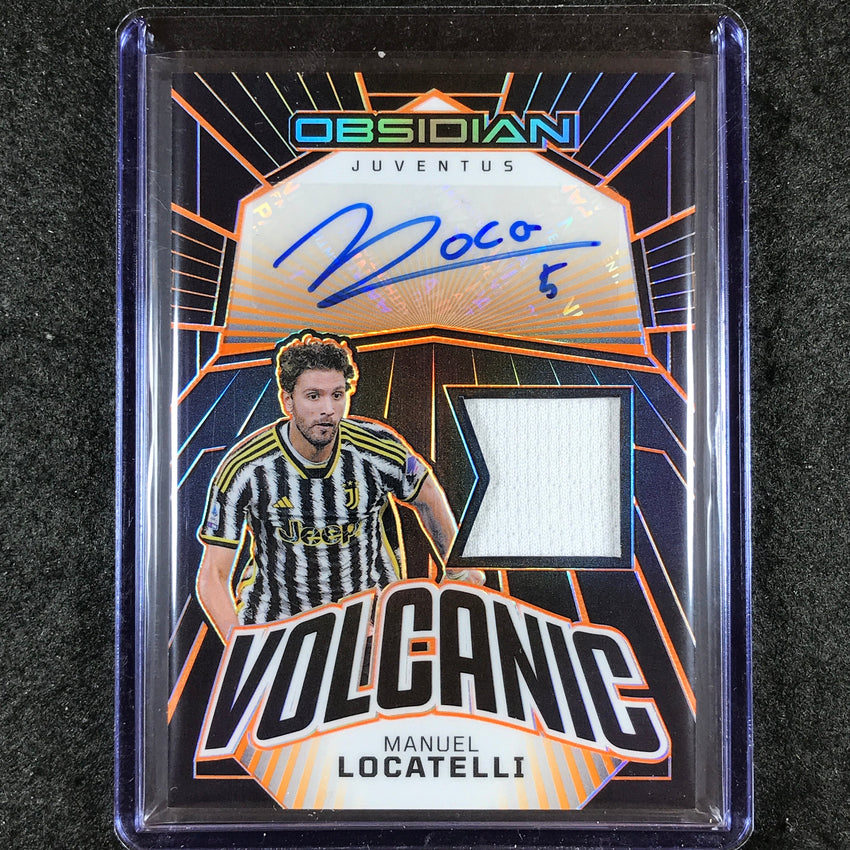 2023-24 Obsidian Soccer MANUEL LOCATELLI Volcanic Material Jersey Auto 39/75