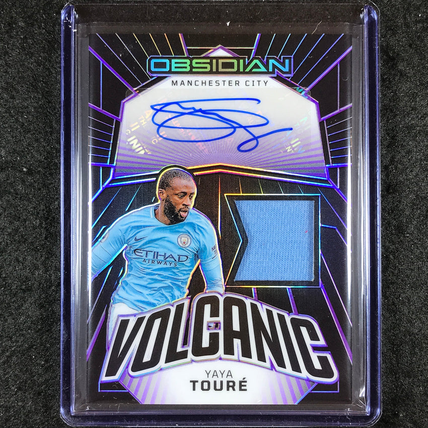 2023-24 Obsidian Soccer YAYA TOURE Volcanic Material Jersey Auto Purple 23/25