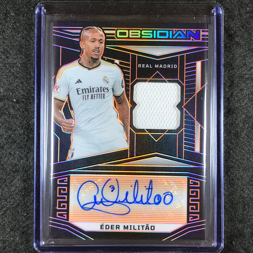 2023-24 Obsidian Soccer EDER MILITAO Jersey Autograph Orange Electric 41/99