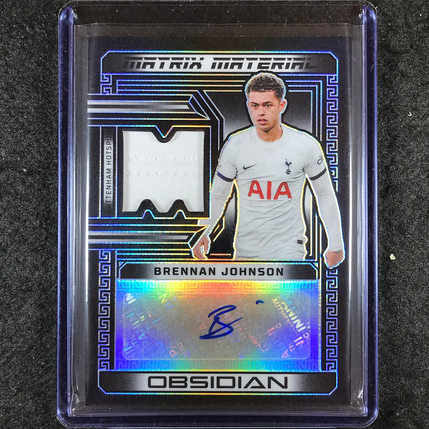 2023-24 Obsidian Soccer BRENNAN JOHNSON Matrix Material Jersey Auto Base 22/199