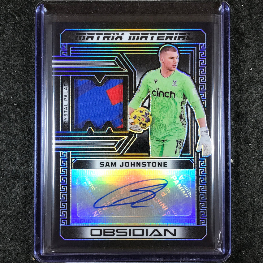2023-24 Obsidian Soccer SAM JOHNSTONE Matrix Material Jersey Auto Base 3/75