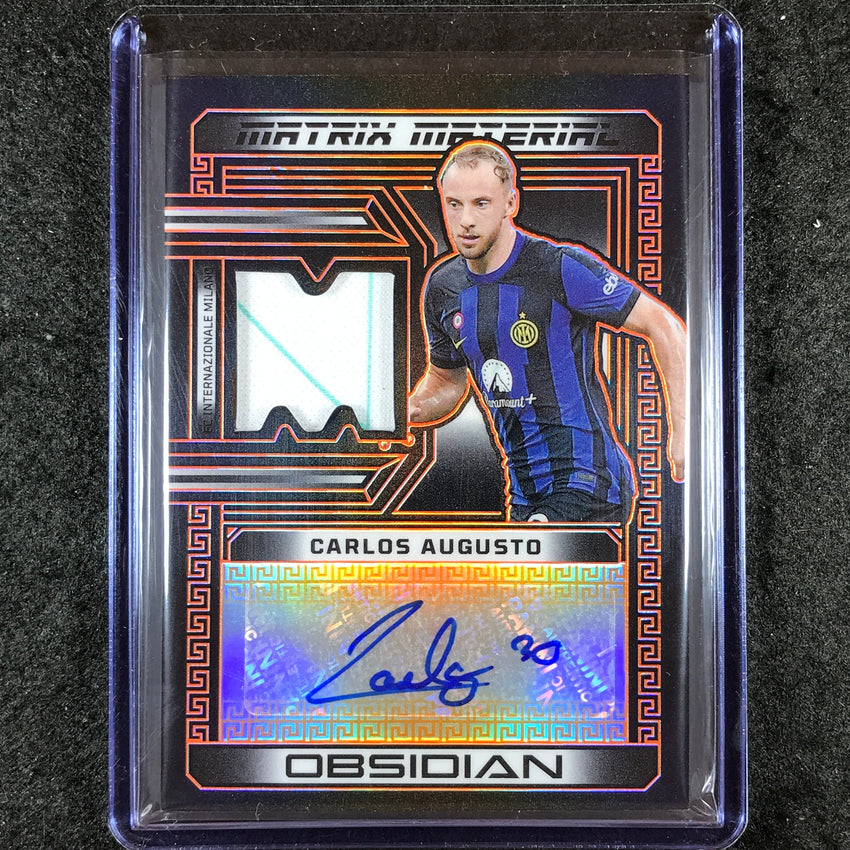2023-24 Obsidian Soccer CARLOS AUGUSTO Matrix Material Jersey Auto Orange 75/99