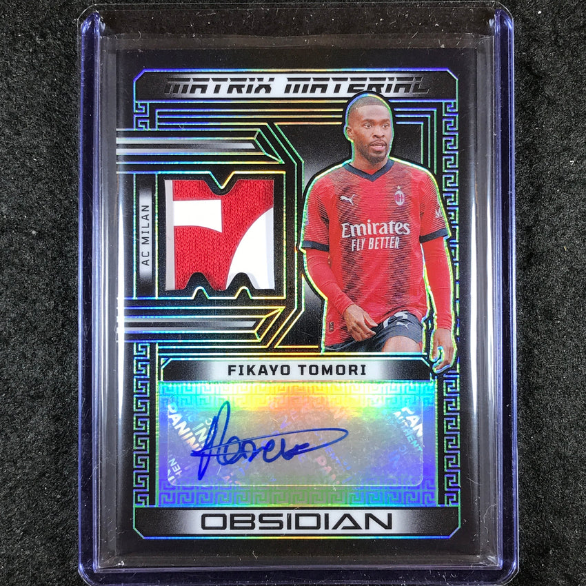 2023-24 Obsidian Soccer FIKAYO TOMORI Matrix Material Patch Auto Green 4/5