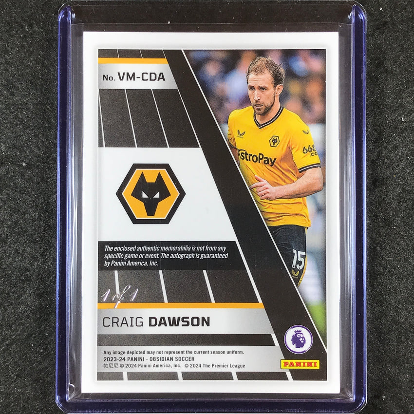 2023-24 Obsidian Soccer CRAIG DAWSON Volcanic Material Patch Auto Red Etch 1/1