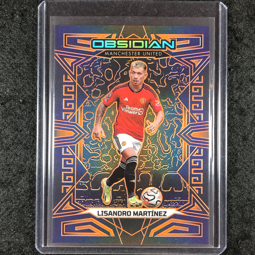 2023-24 Obsidian Soccer LISANDRO MARTINEZ Base Orange Electric Etch 40/40 #90