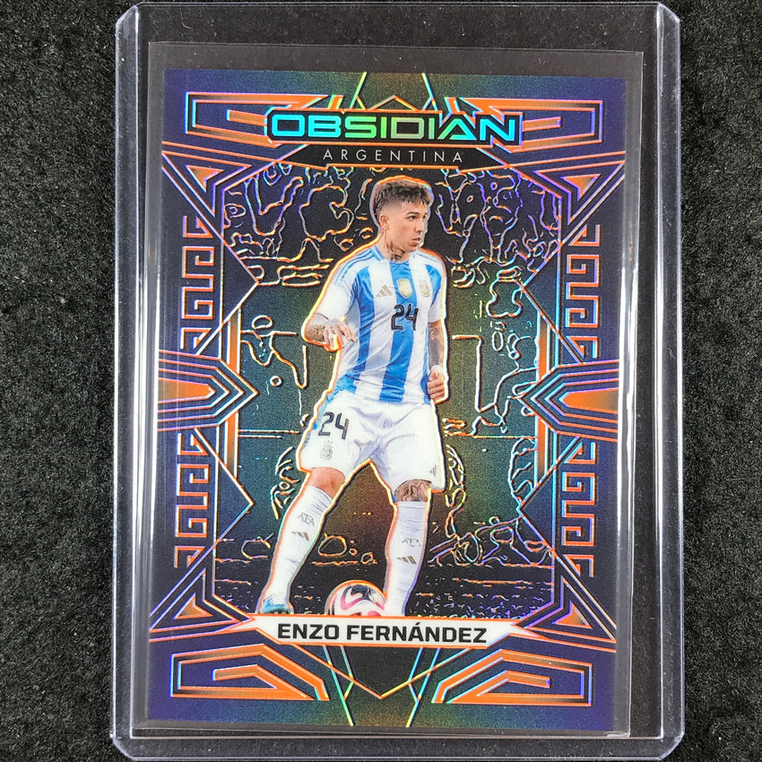 2023-24 Obsidian Soccer ENZO FERNANDEZ Base Orange Electric Etch 8/40 #142