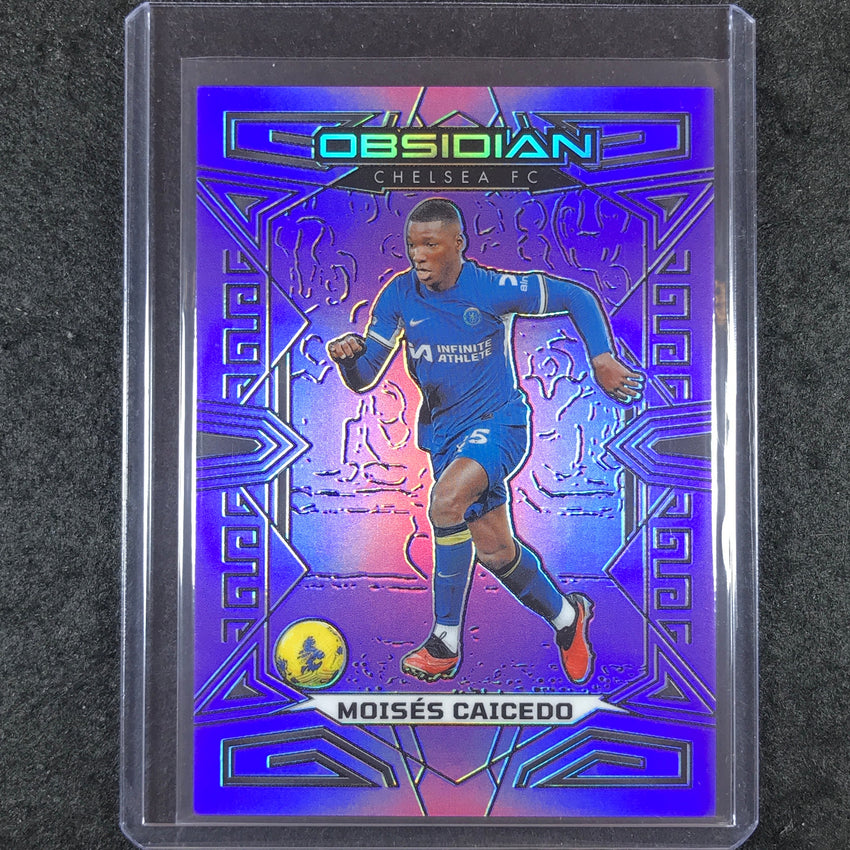 2023-24 Obsidian Soccer MOISES CAICEDO Base Purple Flood 11/25