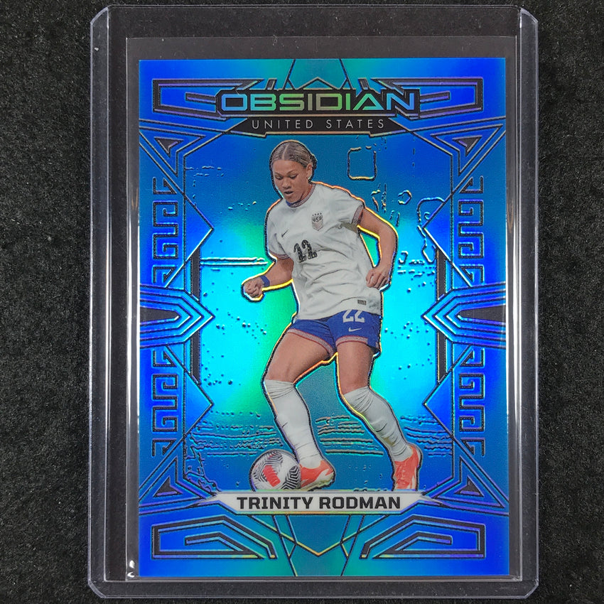 2023-24 Obsidian Soccer TRINITY RODMAN Base Neon Blue Flood 11/15