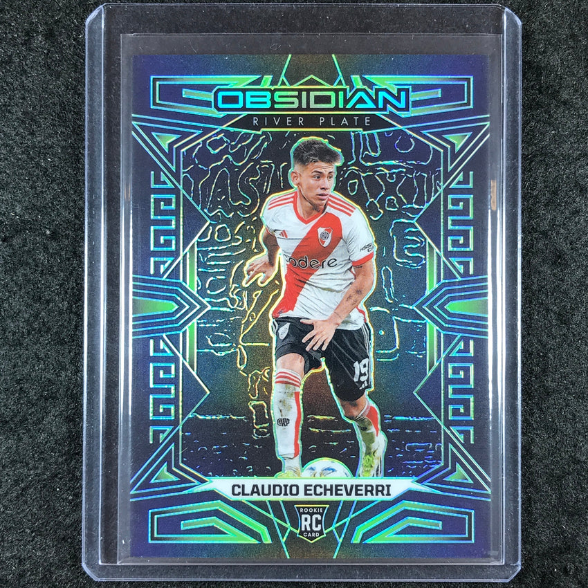 2023-24 Obsidian Soccer CLAUDIO ECHEVERRI Rookie Base Green Electric Etch 1/5