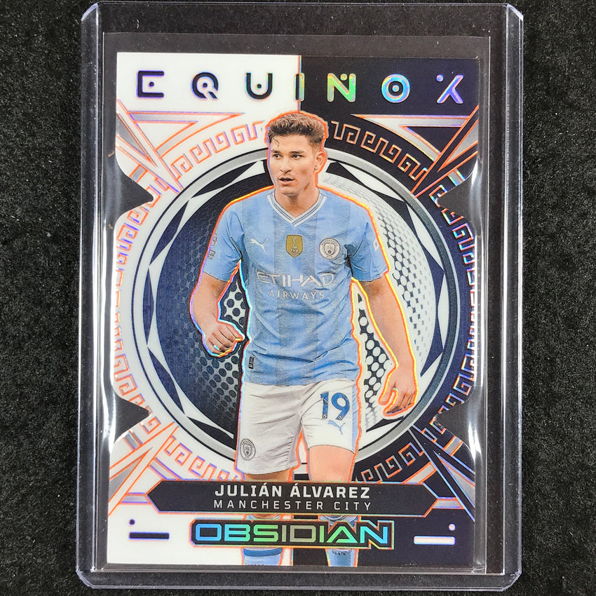 2023-24 Obsidian Soccer JULIAN ALVAREZ Equinox Die-Cut Orange Electric 24/99