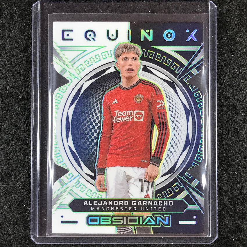 2023-24 Obsidian Soccer ALEJANDRO GARNACHO Equinox Die-Cut Green Etch 4/5
