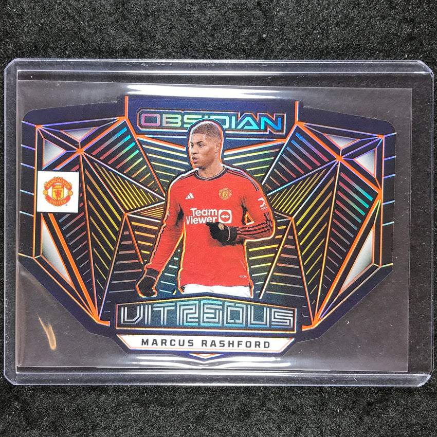 2023-24 Obsidian Soccer MARCUS RASHFORD Vitreous Die-Cut Orange Electric 7/99