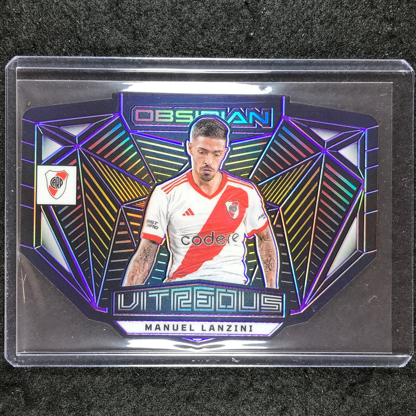 2023-24 Obsidian Soccer MANUEL LANZINI Vitreous Die-Cut Purple Electric 27/49
