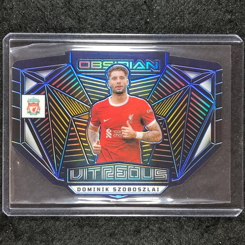 2023-24 Obsidian Soccer DOMINIK SZOBOSZLAI Vitreous Die-Cut Blue Electric 25/30
