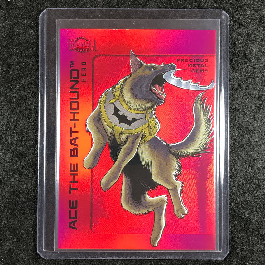 2025 Metal Universe Batman ACE THE BAT-HOUND Precious Metal Gems Red 89/100 #68