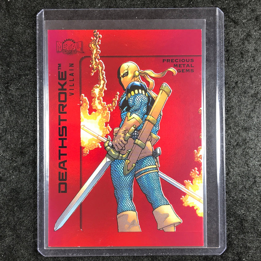 2025 Metal Universe Batman DEATHSTROKE Precious Metal Gems Red 84/100 #106