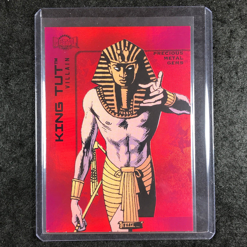 2025 Metal Universe Batman KING TUT Precious Metal Gems Red 77/100 #163