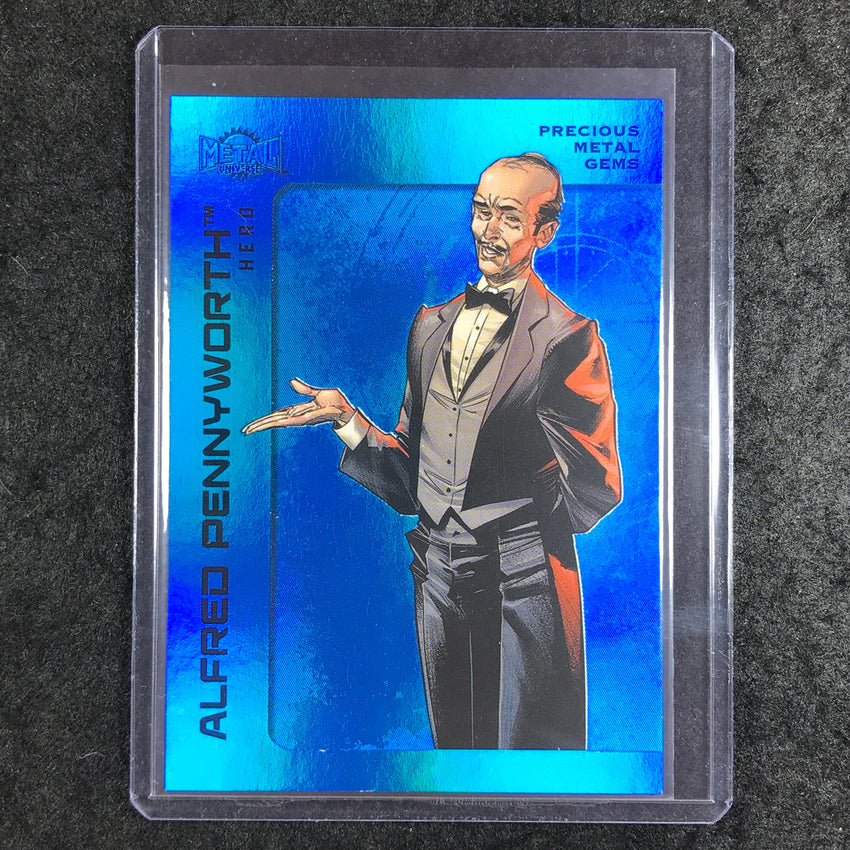 2025 Metal Universe Batman ALFRED PENNYWORTH Precious Metal Gems Blue 17/50 #19