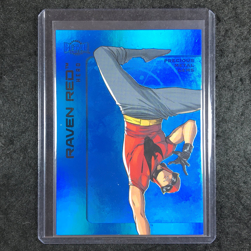 2025 Metal Universe Batman RAVEN RED Precious Metal Gems Blue 39/50 #25