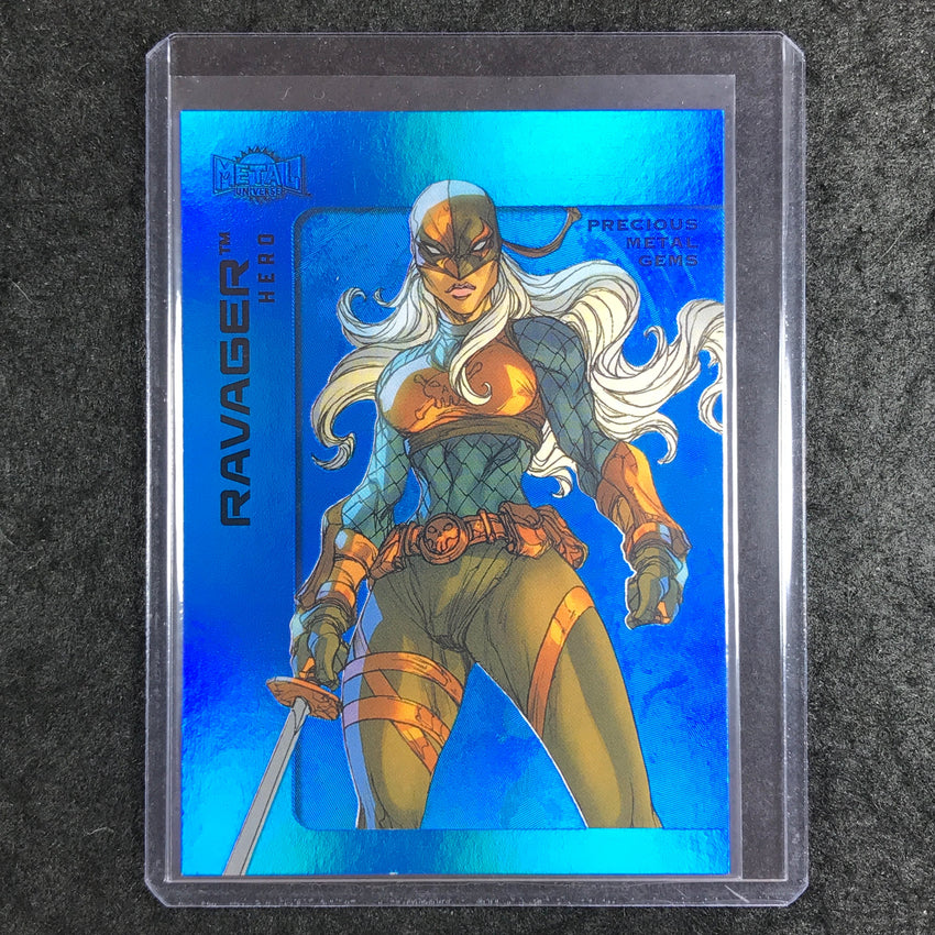 2025 Metal Universe Batman RAVAGER Precious Metal Gems Blue 19/50 #47