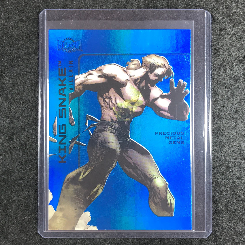 2025 Metal Universe Batman KING SNAKE Precious Metal Gems Blue 39/50 #111