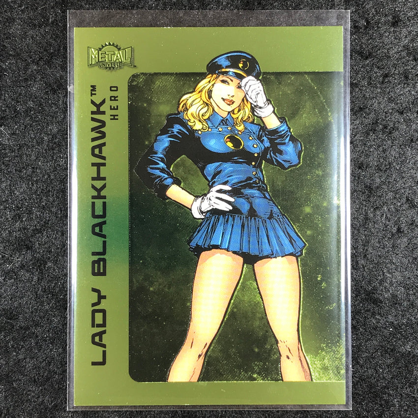 2025 Metal Universe Batman LADY BLACKHAWK Base Lime Green FX /175 #84