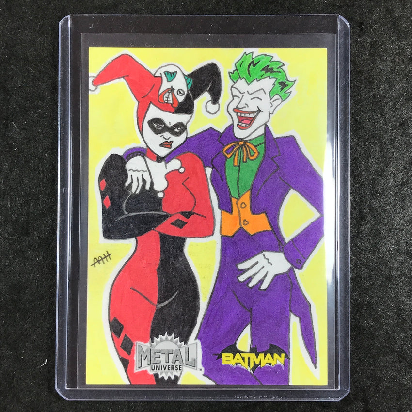 2025 Metal Universe Batman HARLEY QUINN & JOKER Artist Sketch 1/1 ANTHONY HUNTER