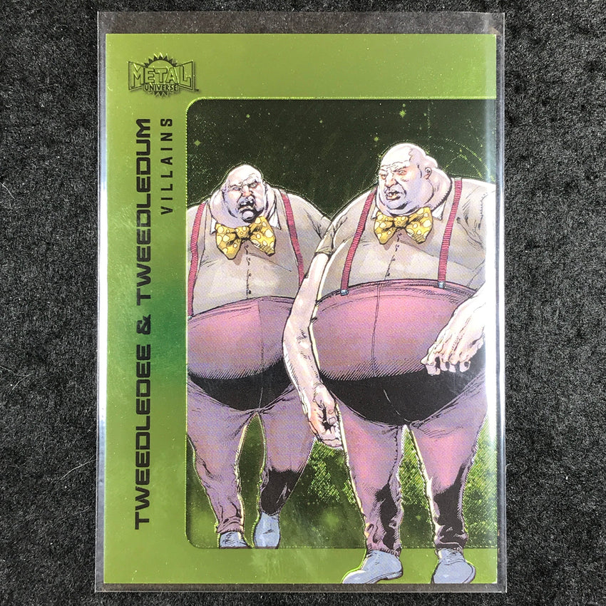 2025 Metal Universe Batman TWEEDLEDEE & TWEEDLEDUM Lime Green FX /175 #142