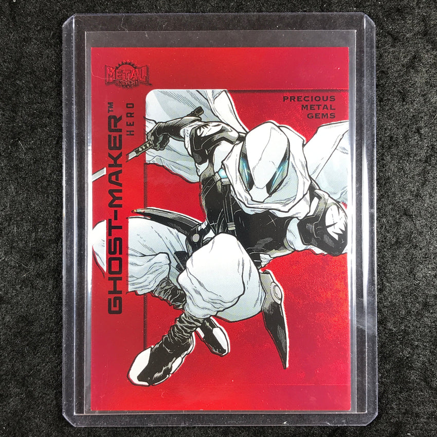 2025 Metal Universe Batman GHOST-MAKER Precious Metal Gems Red 82/100 #15