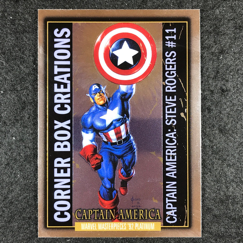 2024 Marvel Masterpieces '92 Platinum CAPTAIN AMERICA Corner Box Creations #2