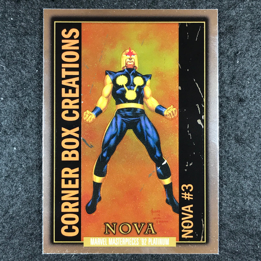 2024 Marvel Masterpieces '92 Platinum NOVA Corner Box Creations Base #6